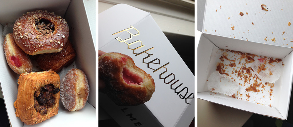 Before, during and after our gluttonous donut frenzy.