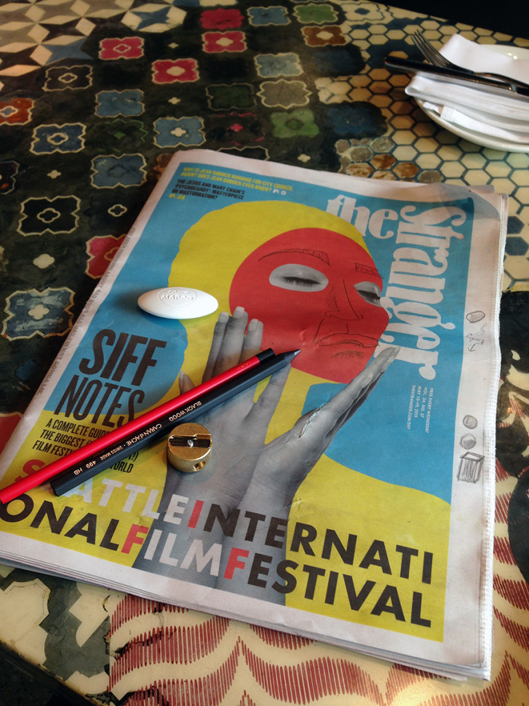 Doodling on the SIFF cover. 